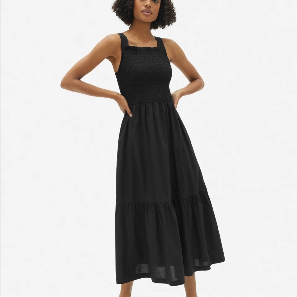 Everlane The Smock Dress in Black